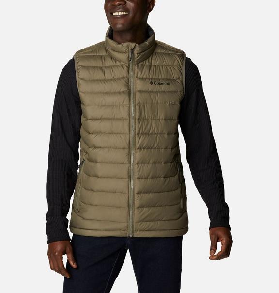 Columbia Powder Lite Vest Green For Men's NZ96852 New Zealand